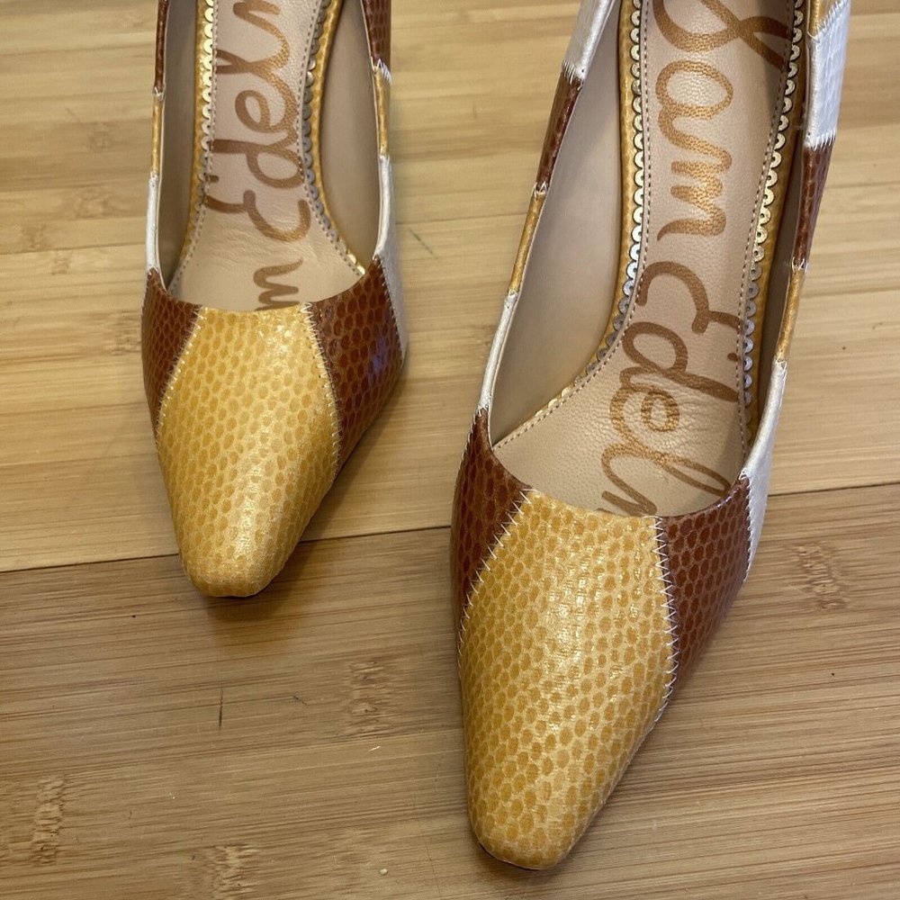 Sam Edelman Patchwork Multicolored Neutral Leathe… - image 3